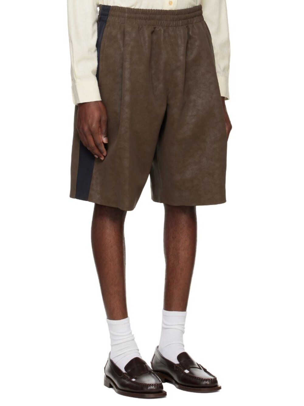NWT System Faux Suede Shorts in Brown, size 46IT (mens size small)